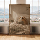 Alternate gallery view of Peruvian Guinea Pig Reading in Bed Poster.