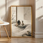 Product view of White Guinea Pig Reading in Bed Poster.