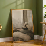 Additional product detail of Himalayan Guinea Pig Reading in Bed Poster.