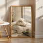 Product view of Silkie Guinea Pig Reading in Bed Poster.