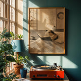 Alternate product view of American Guinea Pig Reading in Bed Poster.