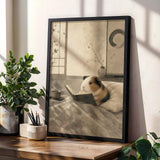 Product gallery view of American Guinea Pig Reading in Bed Poster.