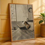 Additional product presentation of American Guinea Pig Reading in Bed Poster.