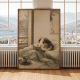 Alternate gallery view of Sheltie Guinea Pig Reading in Bed Poster.