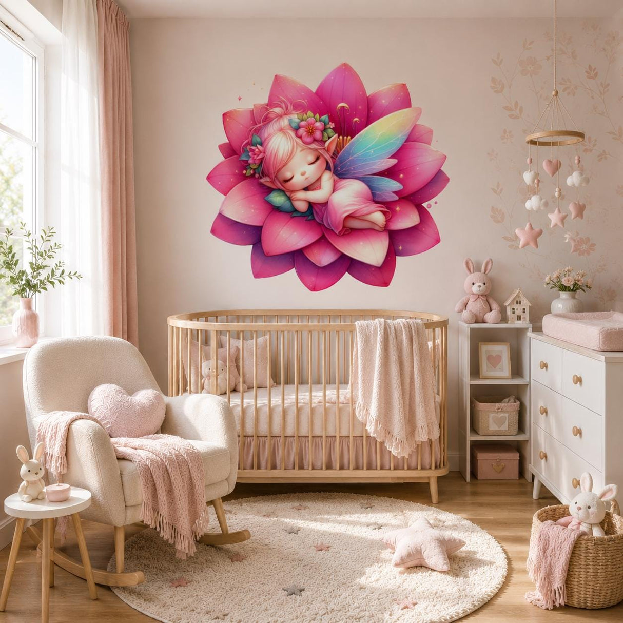Additional product view of Sleeping Fairy Wall Vinyl Decal.