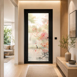 Additional product view of Etched Glass Door Vinyl Decal Cherry Blossoms.