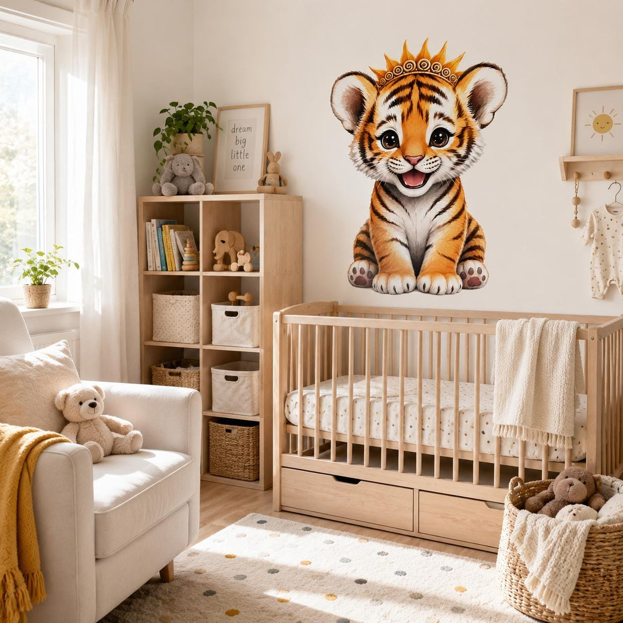 Additional product detail of Cute Tiger Cub Wall Vinyl Decal.