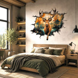 Additional product view of 3D Deer Wall Vinyl Decal.