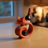 Product gallery view of 3D Printed Fox Wine Bottle Holder.