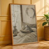 Alternate product presentation of Budgerigar Reading in Bed Poster.