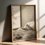 Product presentation view of Silver Budgerigar Reading in Bed Poster.