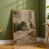 Additional product detail of Silver Budgerigar Reading in Bed Poster.