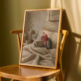 Product detail view of Galah Parrot Reading in Bed Poster.