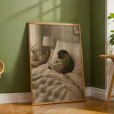 Additional product detail of Dusky Conure Reading in Bed Poster.