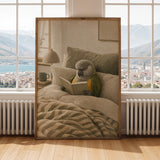 Alternate gallery view of Senegal Parrot Reading in Bed Poster.