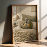 Product presentation view of Senegal Parrot Reading in Bed Poster.