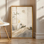 Product view of White Cockatoo Reading in Bed Poster.