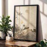 Product gallery view of White Cockatoo Reading in Bed Poster.