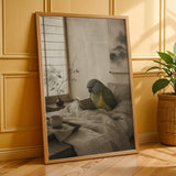 Additional product presentation of Senegal Parrot Reading in Bed Poster.