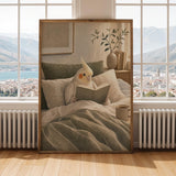 Alternate gallery view of Pearl Cockatiel Reading in Bed Poster.