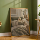 Additional product detail of Pearl Cockatiel Reading in Bed Poster.
