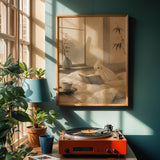 Alternate product view of Albino Cockatiel Reading in Bed Poster.