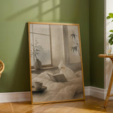 Additional product detail of Albino Cockatiel Reading in Bed Poster.