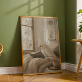 Additional product detail of Pearl Cockatiel Reading in Bed Poster.