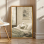 Product view of White Gloster Canary Reading in Bed Poster.