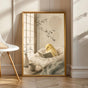 Product view of Fife Fancy Canary Reading in Bed Poster.