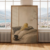 Alternate gallery view of Roller Canary Reading in Bed Poster.