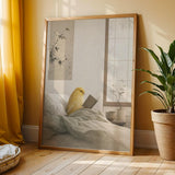 Additional product view of American Singer Canary Reading in Bed Poster.