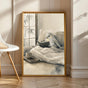 Product view of Silver Lizard Canary Reading in Bed Poster.