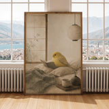 Alternate gallery view of Gloster Canary Reading in Bed Poster.