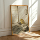 Alternate product presentation of Gloster Canary Reading in Bed Poster.