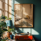 Alternate product view of Waterslager Canary Reading in Bed Poster.