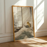 Alternate product presentation of Waterslager Canary Reading in Bed Poster.