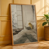 Additional product presentation of Waterslager Canary Reading in Bed Poster.