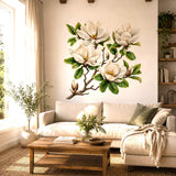 Additional product view of White Magnolia Branch Wall Vinyl Decal.