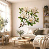 Additional product detail of White Magnolia Branch Wall Vinyl Decal.