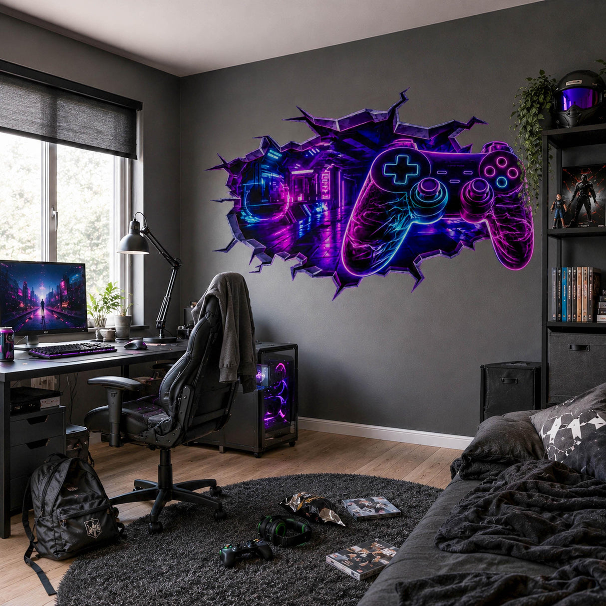Product detail view of Gaming Wall Vinyl Decal.