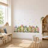 Alternate gallery view of Watercolor Village Houses Wall Vinyl Decal.