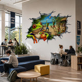 Product presentation view of Weird Frog Beach Wall Vinyl Decal.