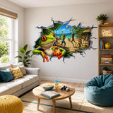 Alternate product view of Weird Frog Beach Wall Vinyl Decal.