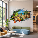 Product gallery view of Weird Frog Beach Wall Vinyl Decal.