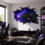 Alternate gallery view of Spaceship Wall Vinyl Decal.
