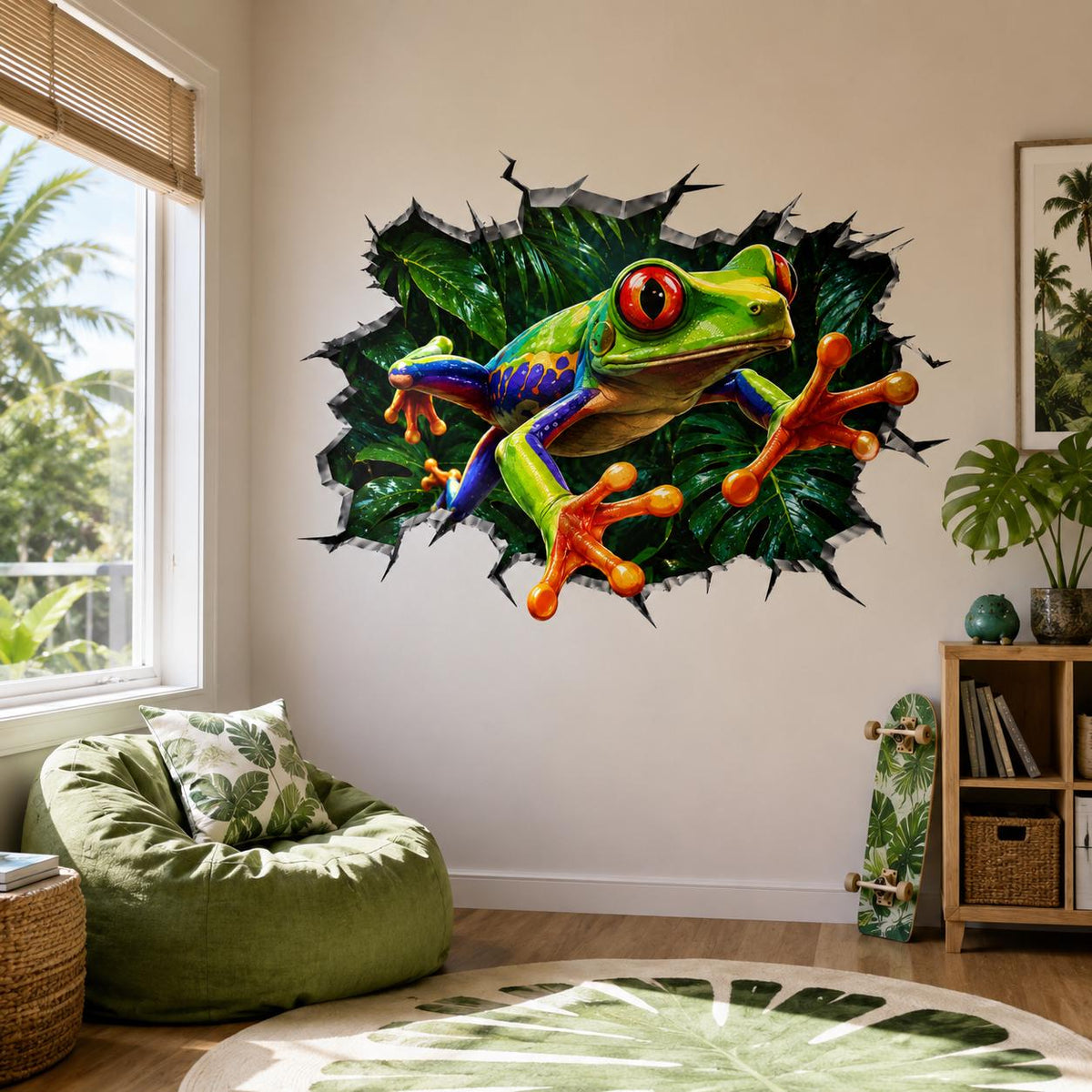 Product gallery view of Weird Frog Wall Vinyl Decal.