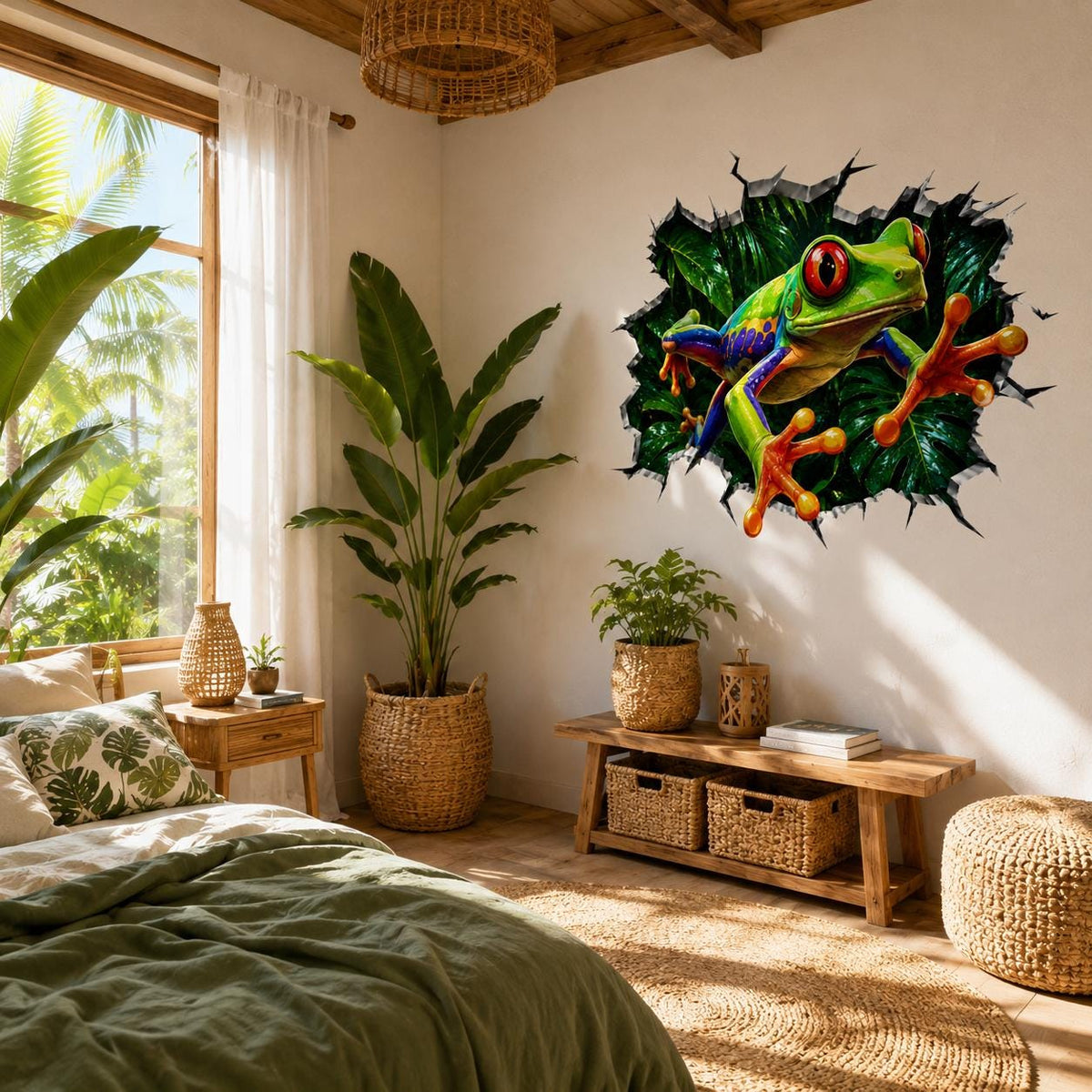 Product presentation view of Weird Frog Wall Vinyl Decal.