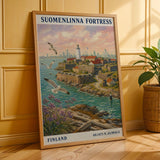 Alternate product presentation of Suomenlinna Fortress Art Print Poster.