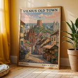 Alternate product view of Vilnius Old Town Art Print Poster.